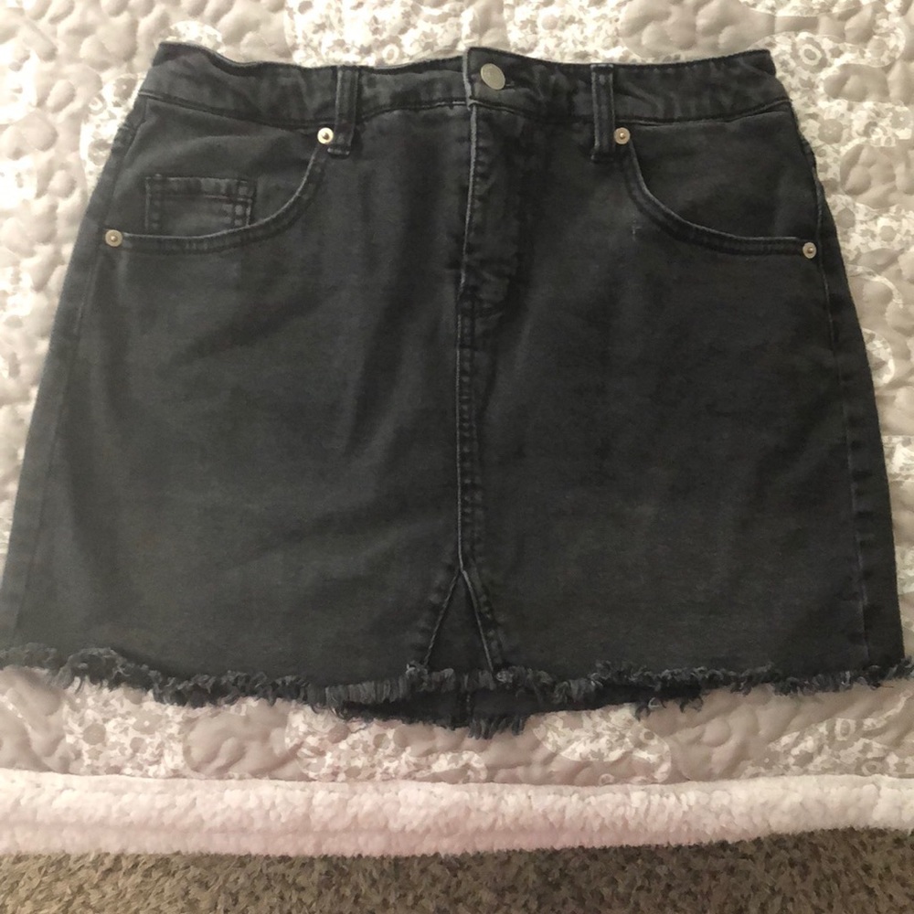 Black jean skirt